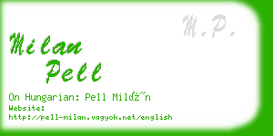 milan pell business card